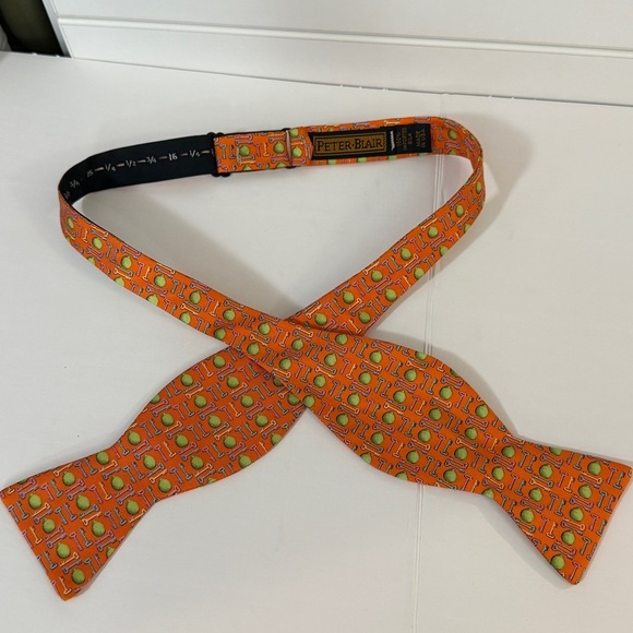 Peter Blair Key Lime Adjustable Bow Tie Orange - Picture 2 of 6